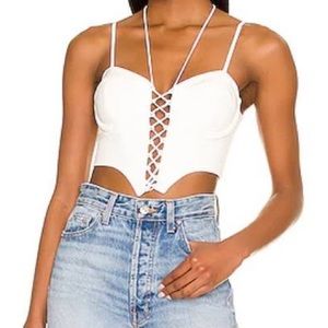NBD Kaya Bustier Top White XS